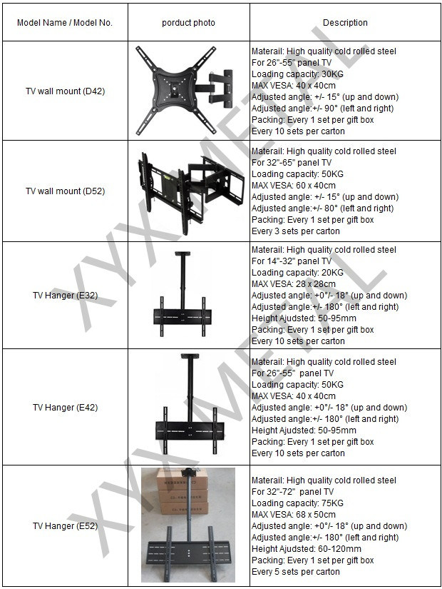 Metal Universal Flat Panel Screen LCD LED TV Wall Mount Bracket