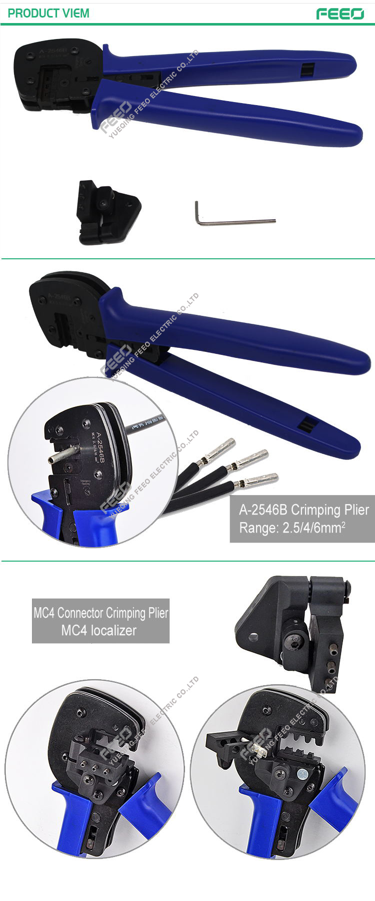 Self Adjustable Non-Insulated Ratchet Mc3 Crimping Tool