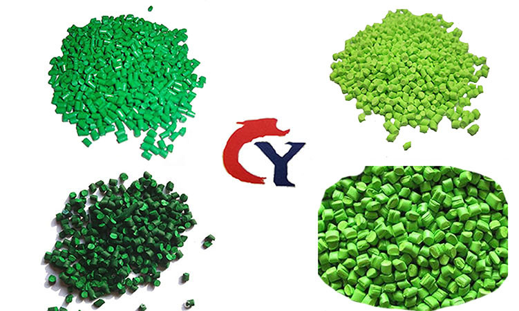 Recycled LLDPE LDPE HDPE Plastic Granules Green Masterbatch for Shopping Bags