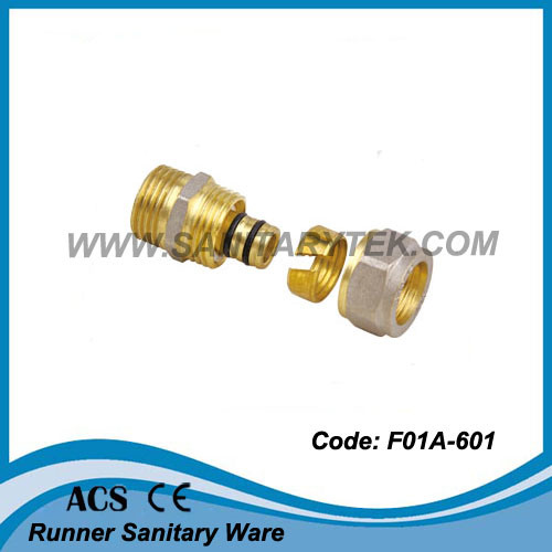 Brass Compression Fitting for Multilayer Pipe - Elbow Male (F01A-604)