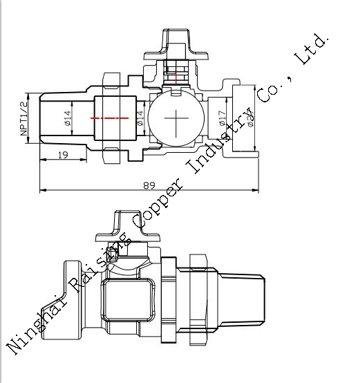 Bronze Water Meter Ball Valve