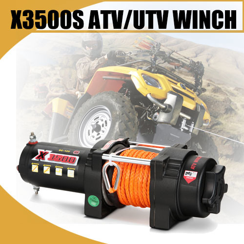 Light Duty Small 3500lbs Cable Pulling Winch with Synthetic Rope
