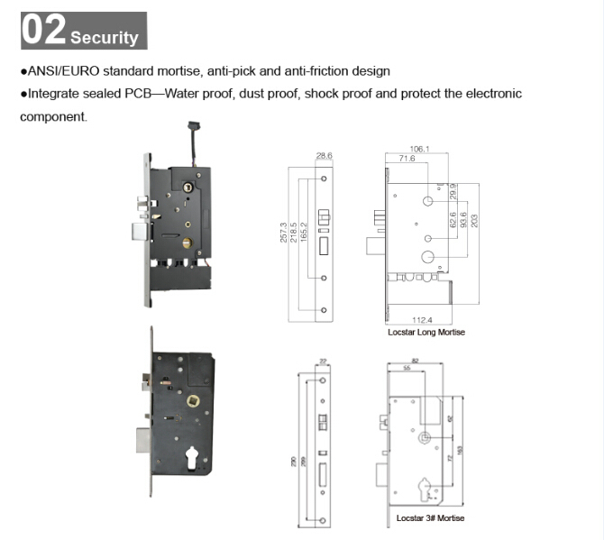 Smart Management System Hotel Electronic Door Lock with RFID