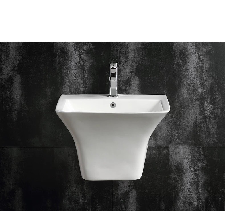 Sanitary Ware Ceramic One-Piece of Wallhung Basin for Bathroom 6104