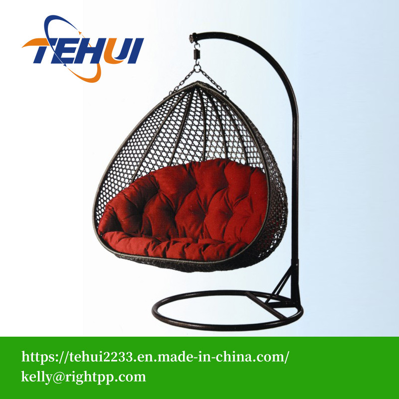 Th17045 Outdoor Rope/Wicker/Rattan Egg Shape Furniture Garden Hanging Swing Chair