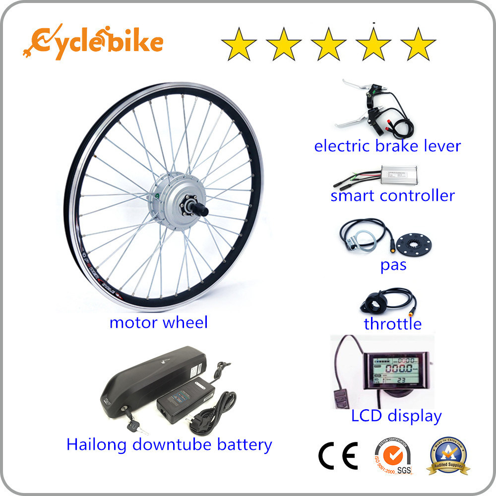 250W Water-Repellent Electric Bicycle Hub Motor Kit with Controller Built-in Lithium Battery