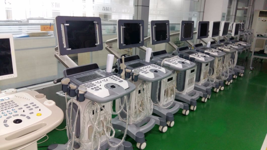 Medical Equipment 4 Probe Conectors 4D Color Doppler Ultrasound Machine Mslcu30plus