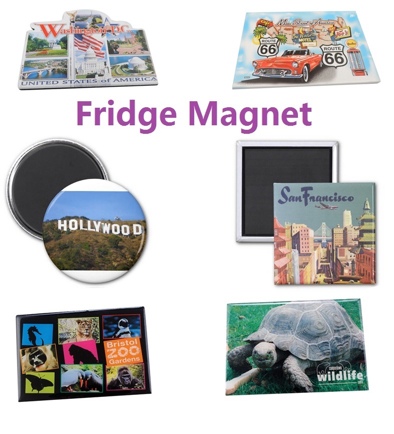 Customized Square Paper Souvenir Fridge Magnets