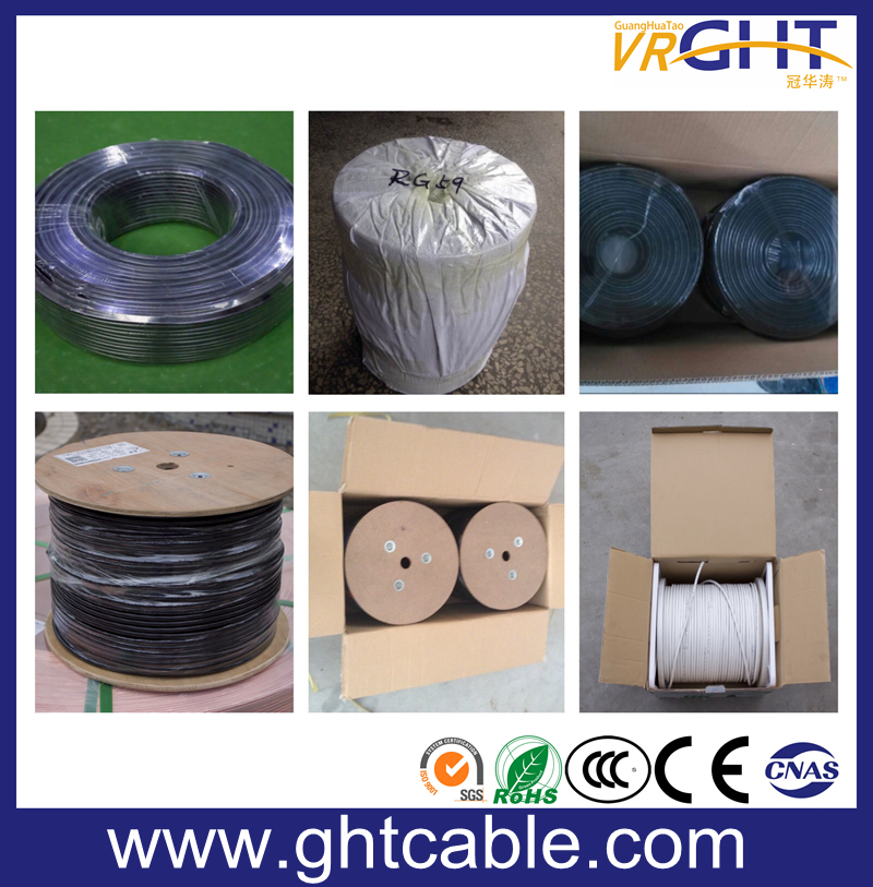 21AWG CCS Black Cable RG6 (CE RoHS CCC ISO9001)