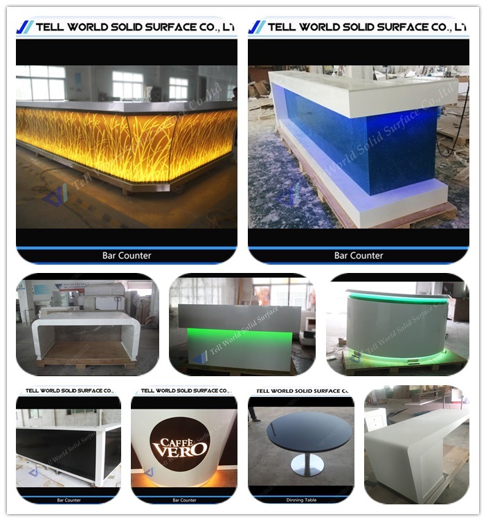 Fashion Design Cash Counter for Restaurant Table LED Restaurant Cashier Desk Design