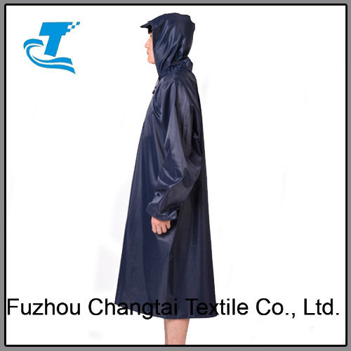 Men's Safety Rain Poncho with PVC Coating