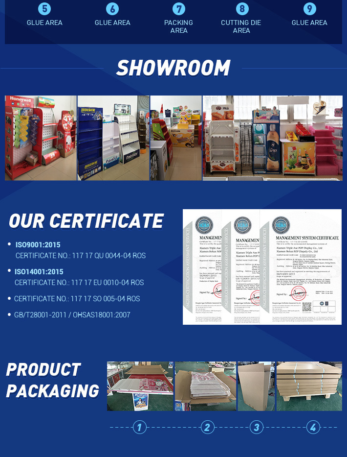 High Quality Paper Towel/Tissue/Wet Papertowel Cardboard Display Stand for Big Promotion