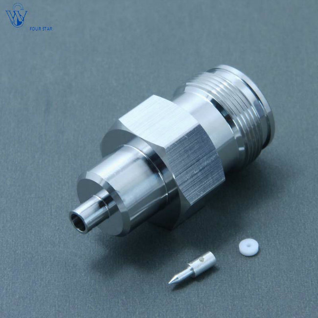 Mini DIN 4.3/10 Female Solder Connector for Rg402 Cable