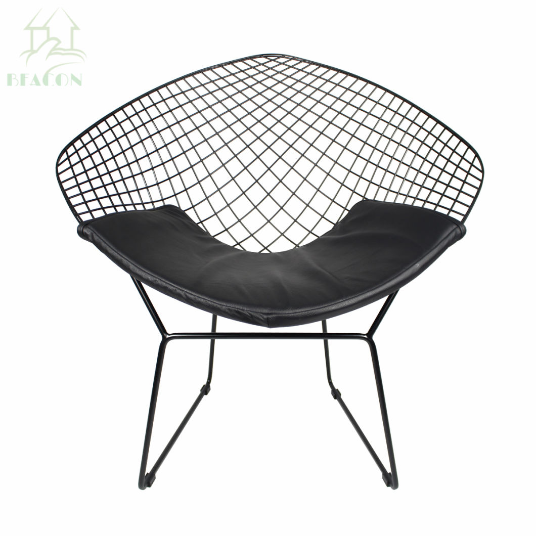 China Wholesale Manufacture Diamond Shape Metal Wire Outdoor Chair