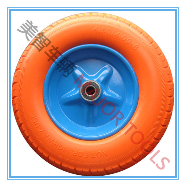 Heavy Duty Wheelbarrow PU Foam Rubber Wheels Tyre 4.00-8