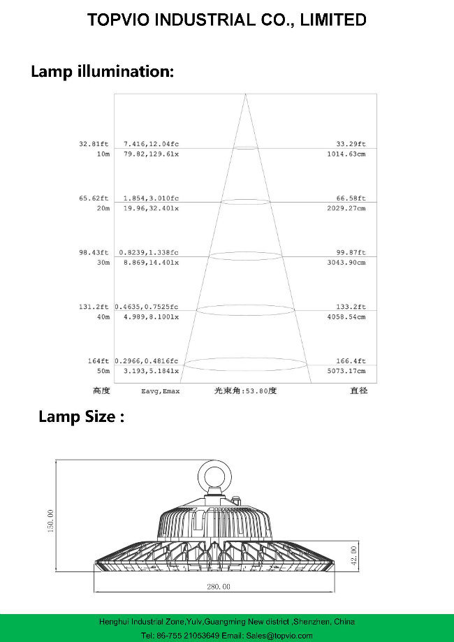 MW Osram 100W/150W/200W UFO LED High Bay Light for Warehouse/Workshop