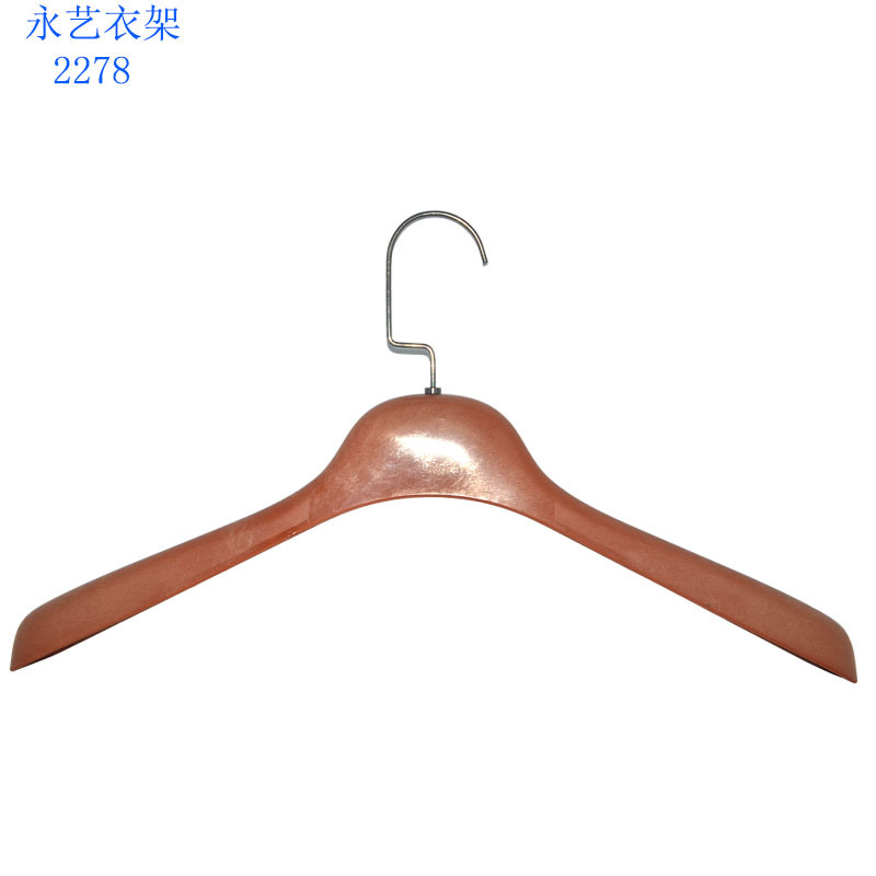 Clothes Shop Display Custom Wooden Looking Plastic Clothing Hanger