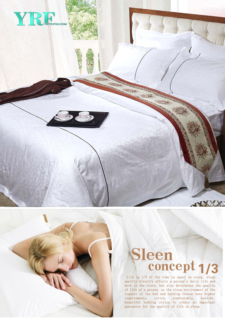 500 Cotton Thread Bed Sheet Embroidery White Bedding