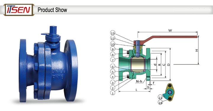 Full Port Trunnion Mounted Flanged Ball Valve