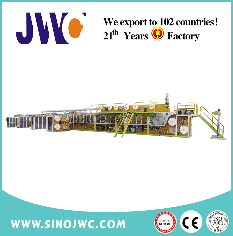 Semi Servo Disposable Pull up Baby Diaper Machine (jwc-Llk400)