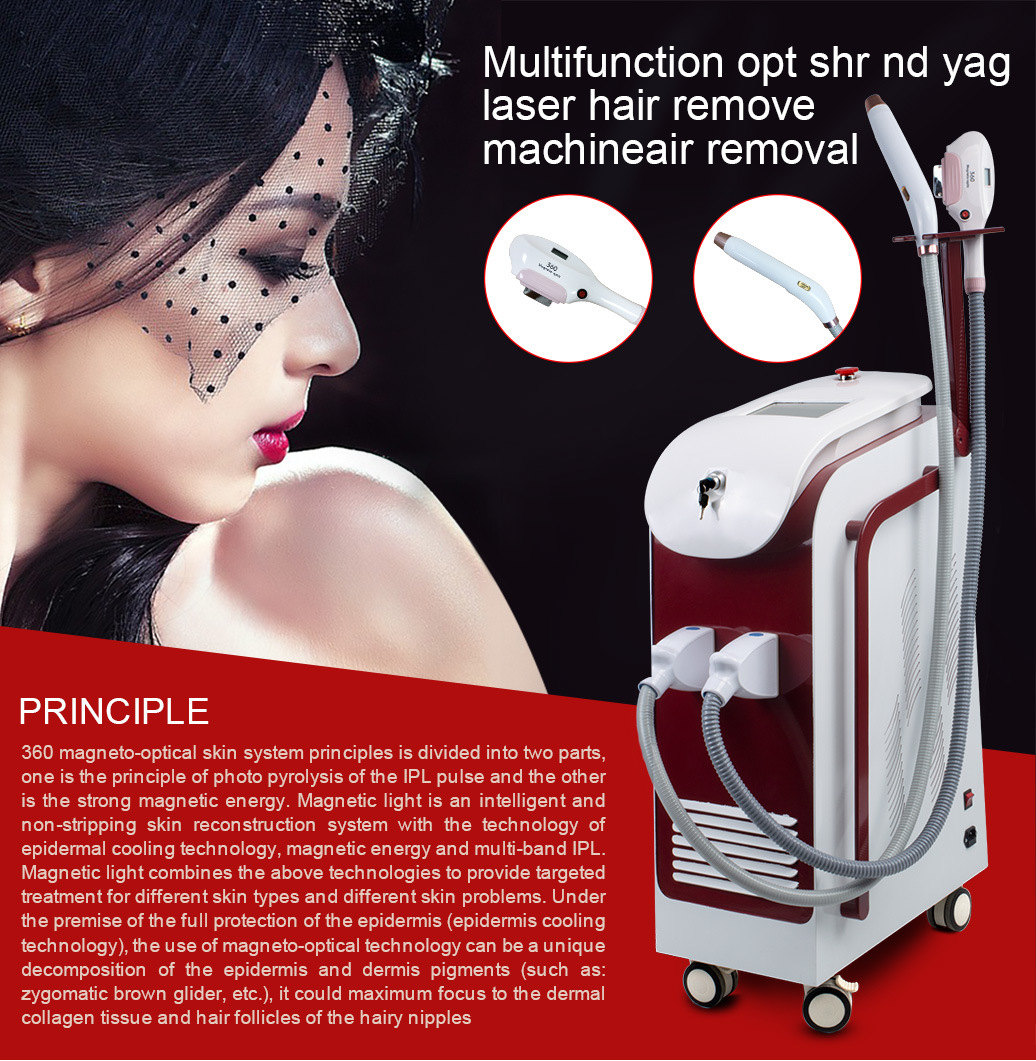 360 Magneto-Optic Laser Machine for Skin Whiten and Dark Spots Removal with 2000W Power