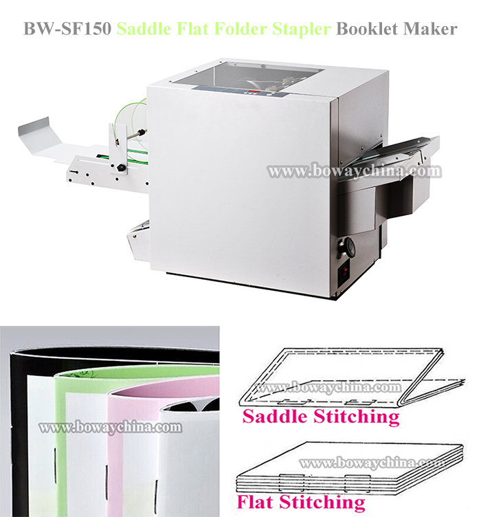 Saddle Flat Wire Fold Automatic Catalogue Booklets Magazine Manu Book Stitching Machine