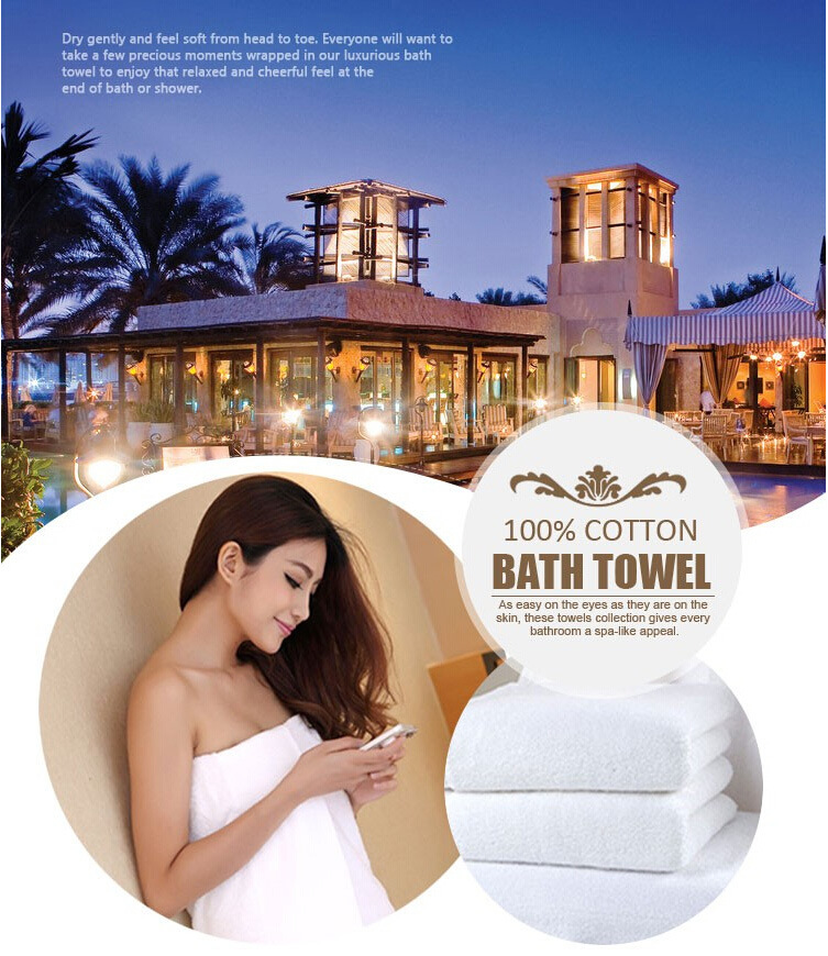 Eco-Friendly Cotton Plain Towel for Hotel Towels (DPF2433)