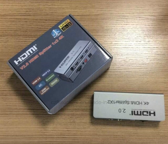 2 Output HDMI 2.0 Splitter Supports Resolutions up to Ultra HD 4k