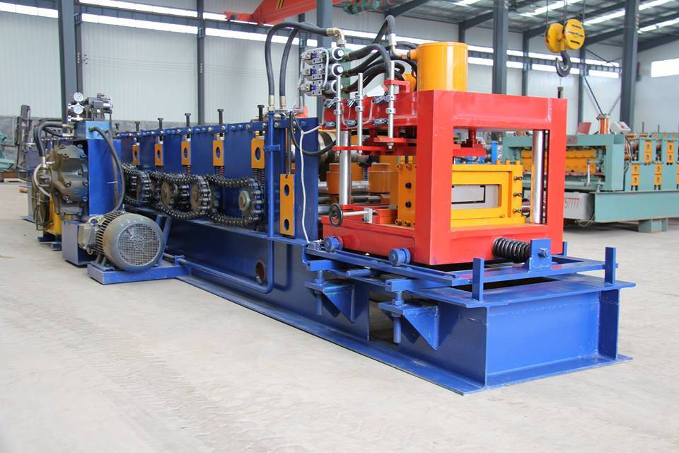 Hydraulic Cutting Steel Profile Channel Shape Metal C Purlin Roll Forming Machine