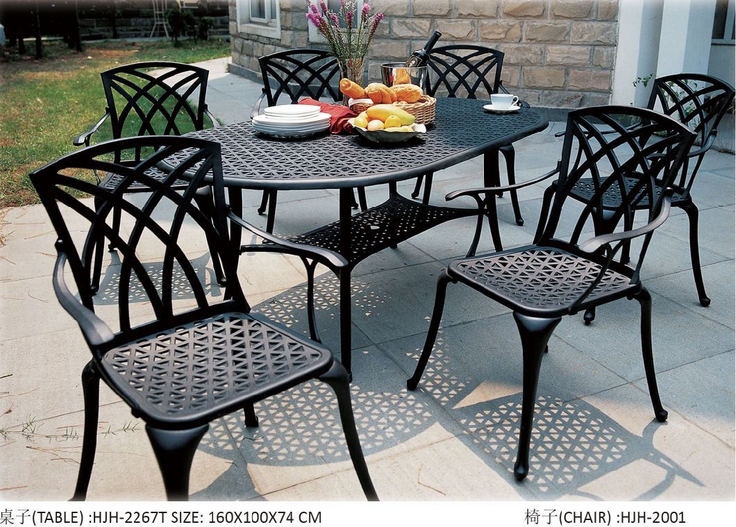 Cast Aluminum Patio Dining Table Outdoor Dining Table