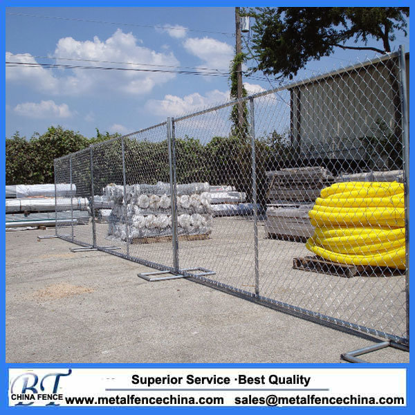 6FT Height Galvanized Chain Link Wire Mesh Temporary Fencing