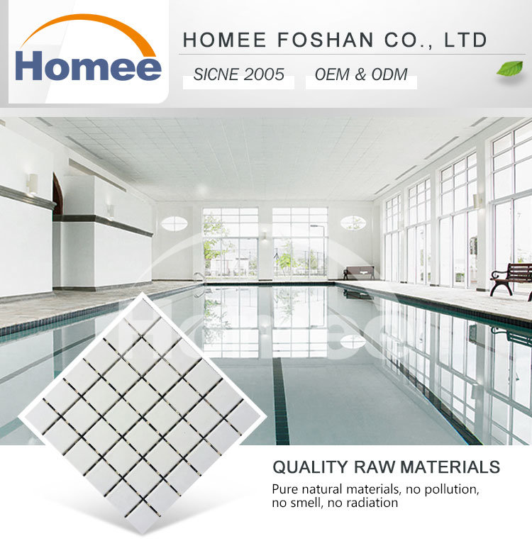 High Quality Square Shape White Color Swimming Pool Mosaic Tile