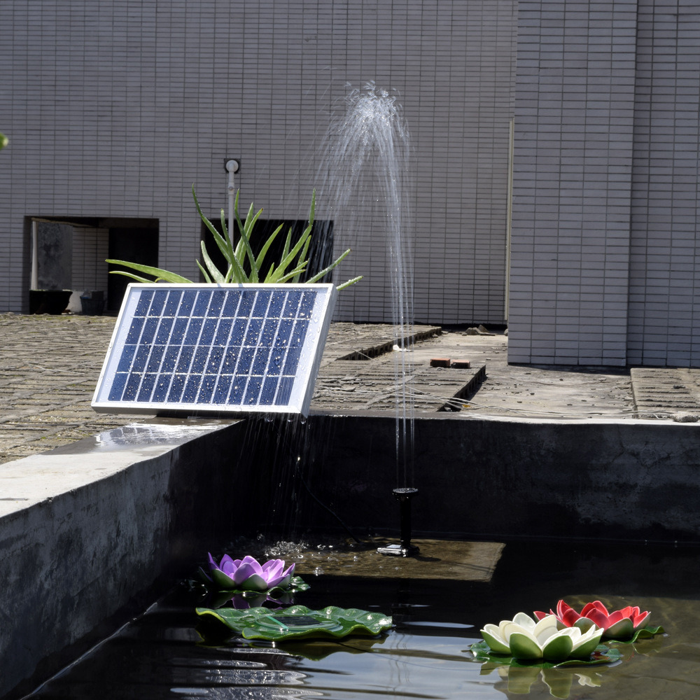12V 5W Solar Fountain DC Brushless Mini Solar Water Pump Landscape Decorative Pool Solar Garden Water Pump Kit