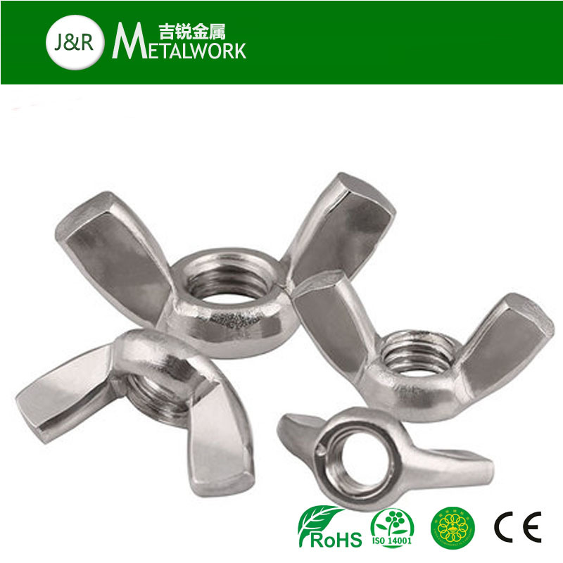 A2 A4 Stainless Steel SS304 SS316 Butterfly Wing Nut (DIN315)