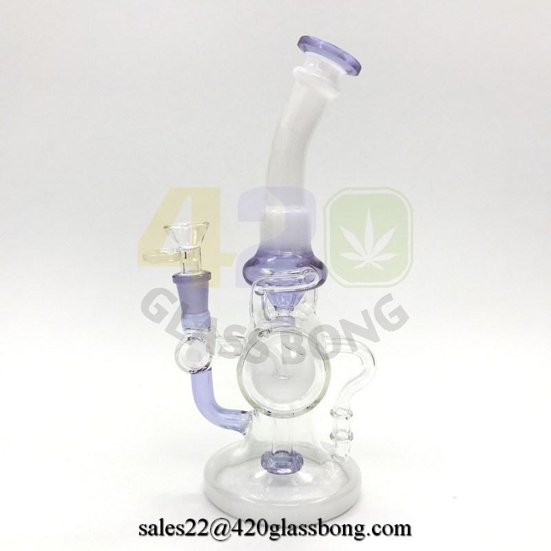 High Quality Glass Oil Burner Pipe Scientific Glass Recycler Smoking Water Pipe Jld-09