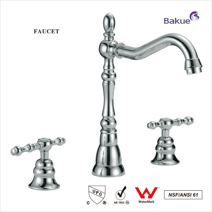 Double Handle Sanitary Ware Kitchen Faucet Certificated Faucet