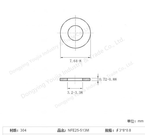 Nfe25-513m Stainless Steel Plain Washers-M Style