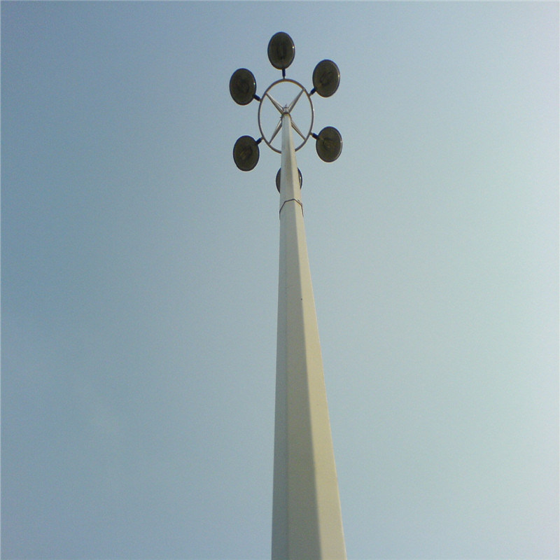 25m Sports Stadium High Mast Lighting Pole with Artificial Ladder