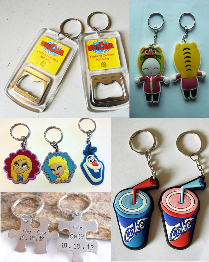 Promotional PVC Keychain Gift Rubber Metal Keychain