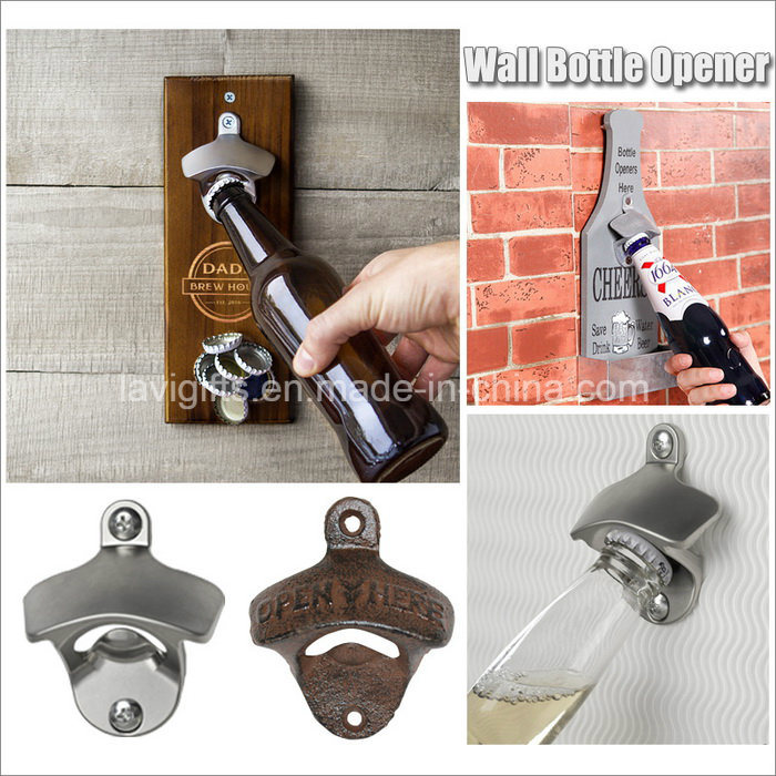 Cheap Custom Blank Cast Iron Metal Beer Wall Mount Key Chain Bottle Opener for Promotion Gift