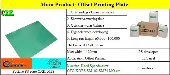 Kord Gto 201 Machine Size Offset Printing Positive PS Plate