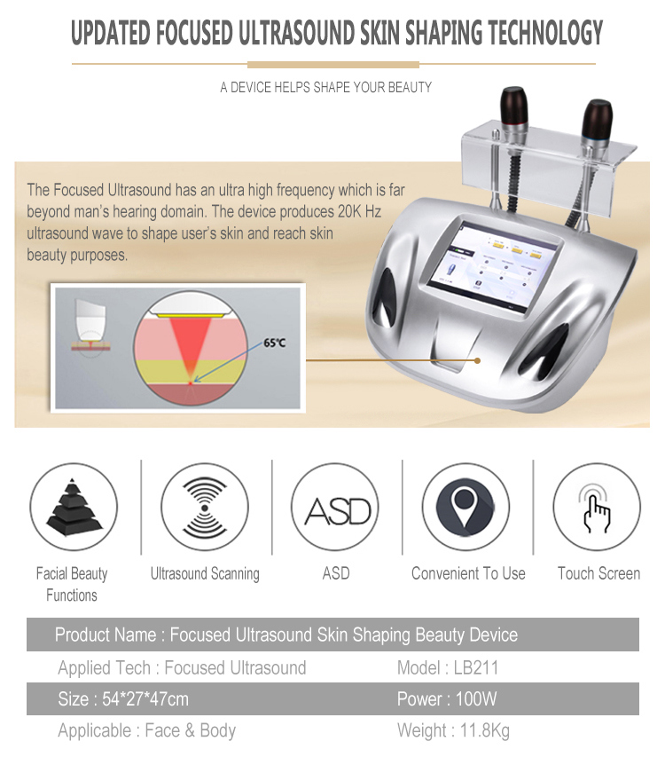 Ultrasound Skin Shaping Beauty Machine Ultrasound Face Lifting Machine