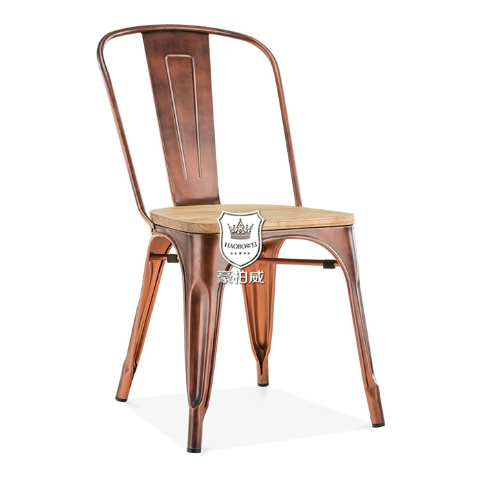 Cafe Copper Tolix Chair Bronze Steel Chair Antique Brass Marais Dining Chair for Loft Industrial Restaurant