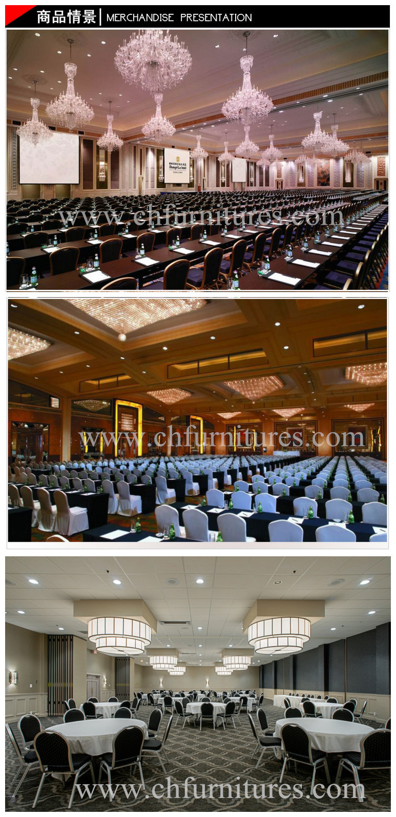 Folding Round Rental Wedding Banquet and Hotel Table for Event and Restaurant Dining Room (YC-T01)