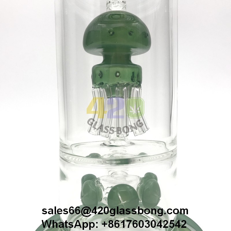 Heady Glass Waterpipe/Pipe/Crafts with Mushroom Perc to Jellyfish Perc for 420smoke/Dry Herb/Weed