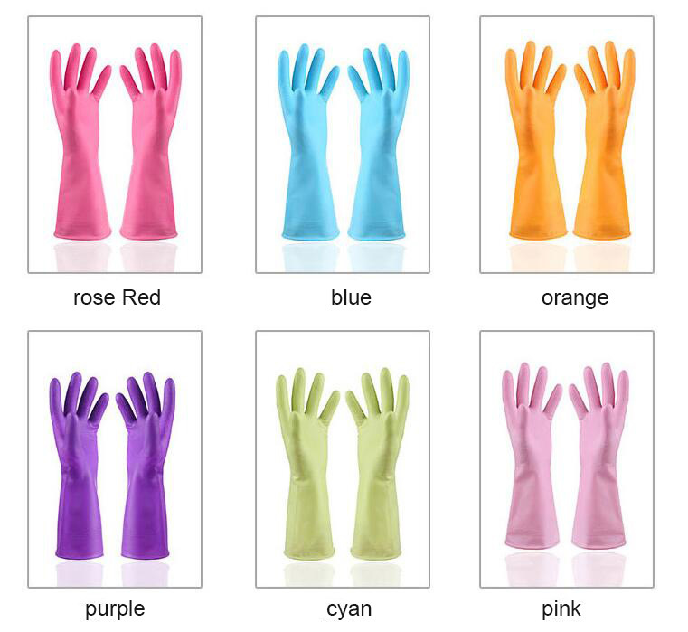 Hand Color Household Cleaning Gloves Laundry Washing Durable Waterproof Household Gloves