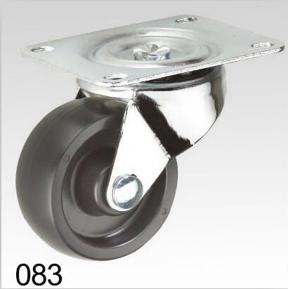 Black PP Wheel Big Cage Swivel Plate Top Caster