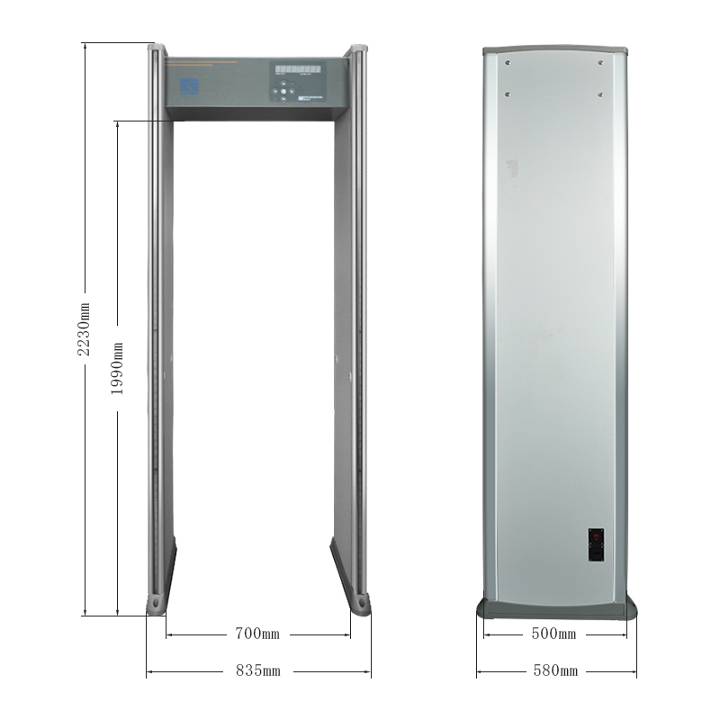 Walkthrough Metal Detector / Security Gate, Airport Security Metal Detector Door Xld-a