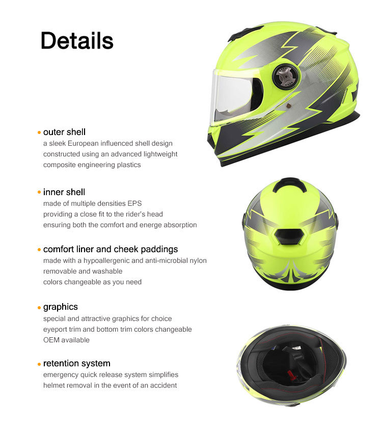 Hot Selling Motorcycle Helmets Aftermarket Motorcycle Parts Safety Helmet