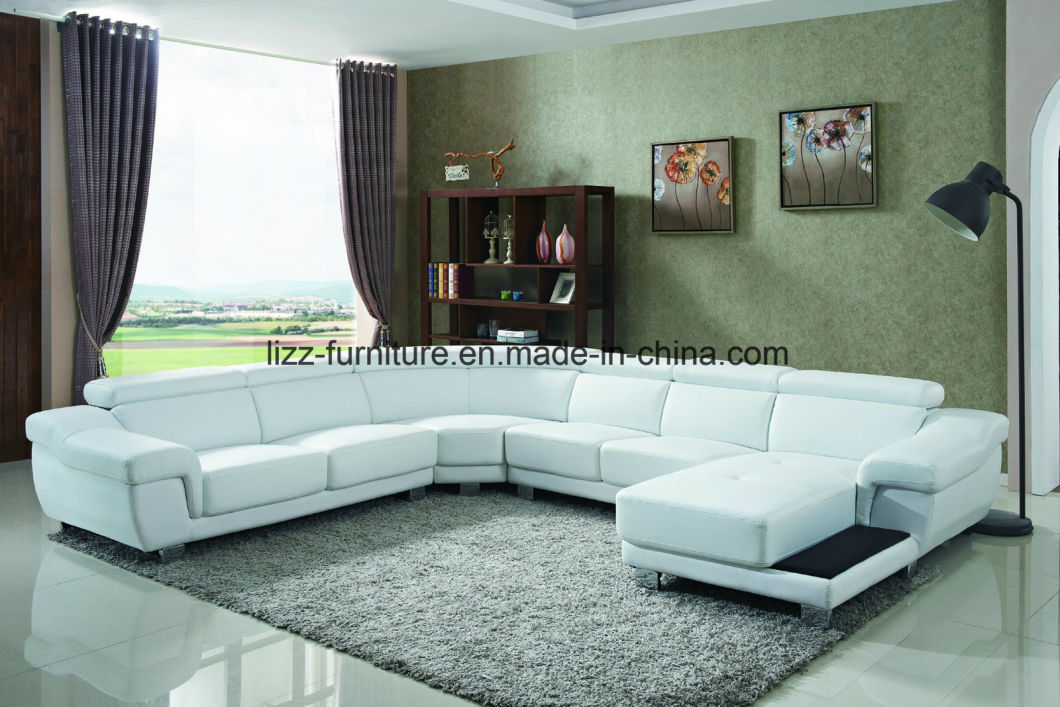 Contemporary European Classical Learher Living Room Furniture Sofa